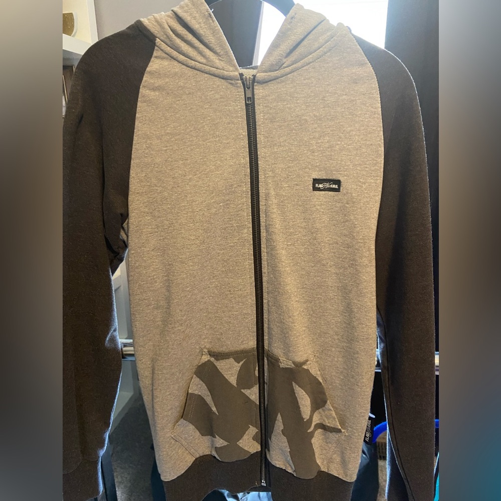 Flag Nor Fail zip up hoodie size small